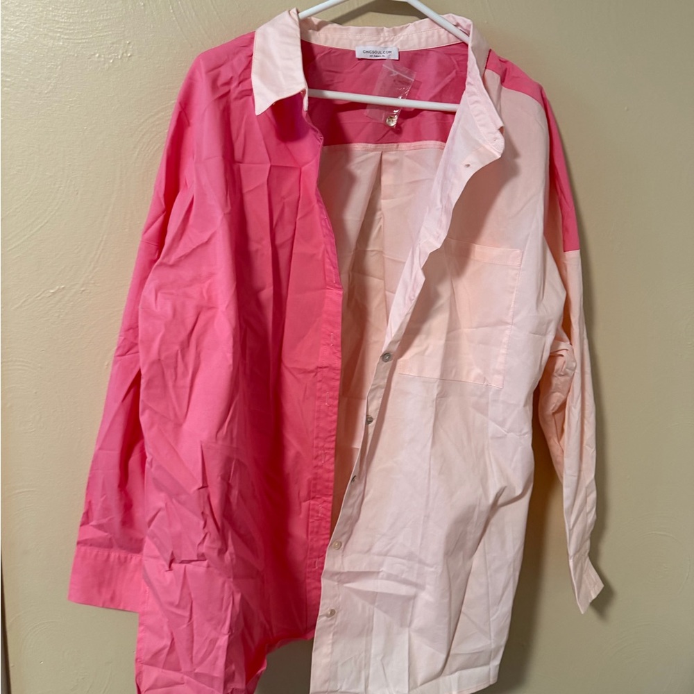 Chic Soul Pink and Cream Women's Jacket
